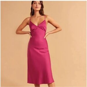 Abercrombie & Fitch Fuchsia Midi Dress